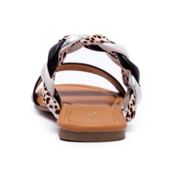 !! NEW !! Slide Sandals With Braided Detail in Black - Picture 3 of 8